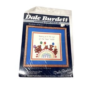 dale burdett rainbow of heart cross stitch kit balloons bears CK 297